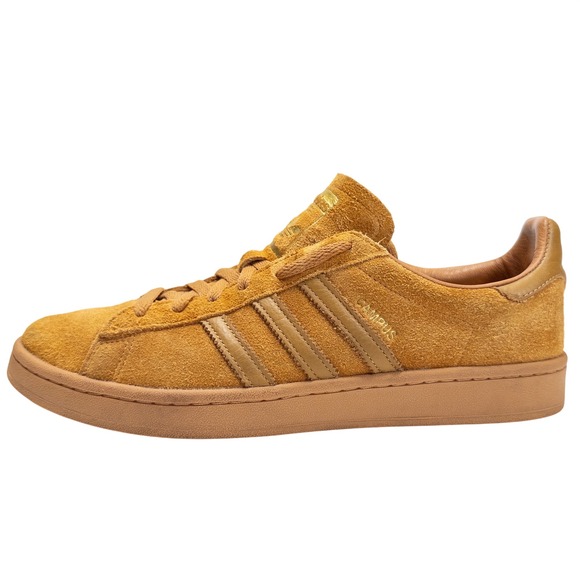 adidas Other - Adidas Campus Sneakers Mens 10.5 Amber Yellow Suede Low Top 3 Stripes Shoes